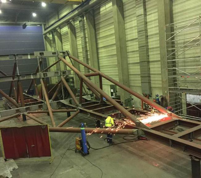 Neptune blade racks in workshop